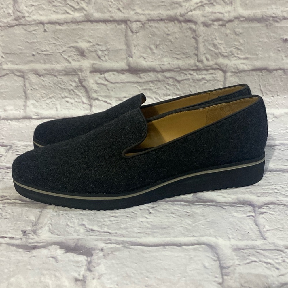 Franco Sarto Gray Fabrina Slip On Gray Flat Womens Loafers Size 8